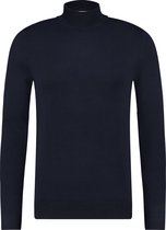 Purewhite -  Heren Regular Fit  Essential Trui  - Blauw - Maat S