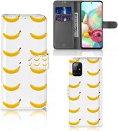 Flip Cover Geschikt voor Samsung Galaxy A71 Telefoon Hoesje Banana