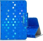 Voor 10 inch universele tablet effen kleur Wave Point horizontale flip lederen tas, met houder (koningsblauw)