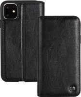 Voor iPhone 11 Pro GEBEI schokbestendige TPU + PU horizontale flip lederen hoes met kaartsleuven en houder (zwart)