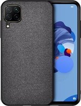 Voor Samsung Galaxy A42 5G schokbestendige stoffen textuur PC + TPU beschermhoes (zwart)