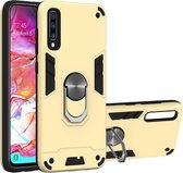 Voor Samsung Galaxy A70 & A70s 2 in 1 Armor Series PC + TPU beschermhoes met ringhouder (goud)