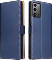 Voor Samsung Galaxy Note20 Fierre Shann PU lederen textuur horizontale flip lederen tas met houder & kaartsleuven & portemonnee (blauw)