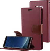 GOOSPERY SONATA DAGBOEK Serie voor Galaxy S8 + / G955 Simulatiehuid Horizontale flip lederen tas met houder & kaartsleuven en portemonnee (wijnrood)