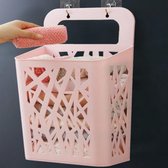 Vuile wasmand Huishoudelijke muur Hangende wasmand (roze)