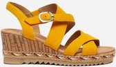 Gabor Comfort sandalen met sleehak geel - Maat 36.5