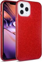 Voor iPhone 12 Pro Max TPU Glitter All-inclusive schokbestendige beschermhoes (rood)