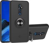 Voor OPPO Reno2 Z & Reno2 F 2 in 1 pc + TPU beschermhoes met 360 graden roterende ringhouder (zwart)