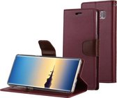 GOOSPERY SONATA DAGBOEK voor Galaxy Note 8 Zakelijke stijl magnetische sluiting Horizontale flip lederen tas met houder & kaartsleuven & portemonnee (wijnrood)