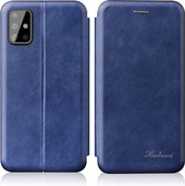 Voor Huawei P40 TPU + PU geÃ¯ntegreerde spanning magnetische kaarthouder retro lederen tas (blauw)