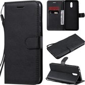 Voor Nokia 2.3 effen kleur horizontale flip beschermende lederen tas met houder & kaartsleuven & portemonnee & fotolijst & lanyard (zwart)