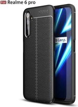 Voor OPPO Realme 6 Pro Litchi Texture TPU schokbestendig hoesje (zwart)