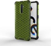 Voor Oppo Reno Ace schokbestendige honingraat pc + TPU-hoes (groen)