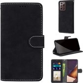 Voor Samsung Galaxy Note20 Ultra Retro Frosted Horizontale Flip PU lederen tas met houder & kaartsleuven & portemonnee & fotolijst (zwart)