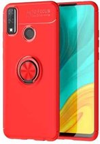 Voor Huawei Y8S metalen ringhouder 360 graden roterende TPU-hoes (rood + rood)