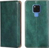 Voor Huawei Mate 20 PU + TPU Gloss Oil Effen Kleur Magnetische Horizontale Flip Leren Case met Houder & Kaartsleuf & Portemonnee (Groen)