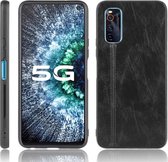 Voor Vivo iQOO Z1 Schokbestendig Naaien Koe Patroon Skin PC + PU + TPU Case (Zwart)
