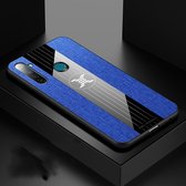 Voor OPPO Realme Q XINLI stiksels Textue schokbestendige TPU beschermhoes (blauw)