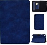Voor Samsung Galaxy Tab S6 Lite P610 / P615 Koeienhuid Textuur Horizontale Flip Leren Case met Houder & Kaartsleuven & Slaap / Wekfunctie (Blauw)
