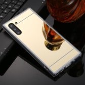 Voor Galaxy Note 10 TPU + Acryl Luxe Plating Mirror Phone Case Cover (Goud)