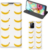 Telefoon Hoesje Geschikt voor Samsung Galaxy A71 Flip Cover Banana