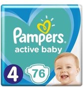Pampers Baby-Dry Luiers - Maat 4 - 9 tot 14kg - 76 Stuks