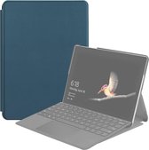 Voor Microsoft Surface Go 2 / Surface Go Voltage Elastic Texture Horizontale flip lederen tas met houder (donkergroen)