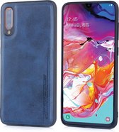 Voor Galaxy A70 Diaobaolee schokbestendige PU + TPU beschermhoes (blauw)