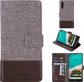 Voor Xiaomi Mi A3 MUXMA MX102 Horizontale flip canvas lederen tas met standaard en kaartsleuf en portemonnee functie (bruin)