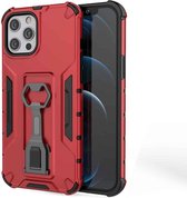 Peacock Style PC + TPU beschermhoes met flesopener voor iPhone 12 Pro Max (rood)