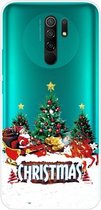 Voor Xiaomi Redmi 9 Christmas Series Transparante TPU beschermhoes (Retro Old Man)