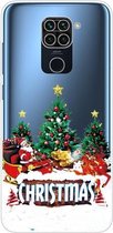 Voor Xiaomi Redmi Note 9 Christmas Series Transparante TPU beschermhoes (Retro Old Man)