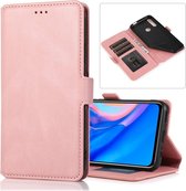 Voor Huawei Y9 Prime (2019) Retro Magnetische Sluiting Horizontale Flip Leren Case met Houder & Kaartsleuven & Fotolijst & Portemonnee (Rose Goud)