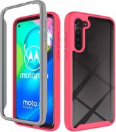 Voor Motorola Moto G8 Power (EU-versie) Starry Sky Solid Color-serie Schokbestendige pc + TPU-beschermhoes (rood)