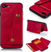 Leren beschermhoes voor iPhone SE 2020 & 8 & 7 (rood)