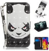 3D Schilderen Patroon Gekleurde Tekening Horizontale Flip Leren Case met Houder & Kaartsleuven & Portemonnee Voor LG V40 ThinQ (Angry Bear)