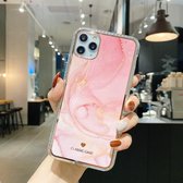 IMD aquarel weergavepatroon schokbestendig TPU beschermhoes voor iPhone 12 Pro Max (C4)
