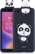 Voor Xiaomi Redmi 6A 3D Cartoon patroon schokbestendig TPU beschermhoes (Blue Bow Panda)