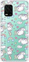 Voor Xiaomi Mi 10 Lite 5G schokbestendig geverfd transparant TPU beschermhoes (paard)