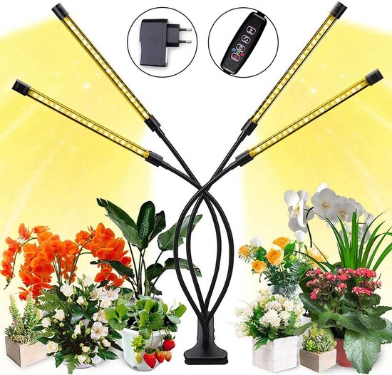 a sunny day kweeklamp LED wit licht inclusief USB voeding - groeilamp voor planten - zonlicht lamp - grow light - 40 Watt - Automatisch Timer voor 3-9-12 uur