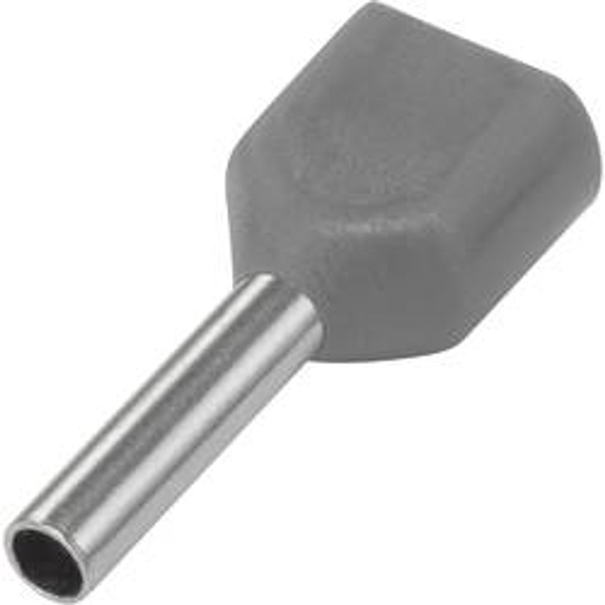TRU COMPONENTS 1091314 Dubbele adereindhuls 2.50 mm² Deels geïsoleerd Grijs 100 stuk(s)