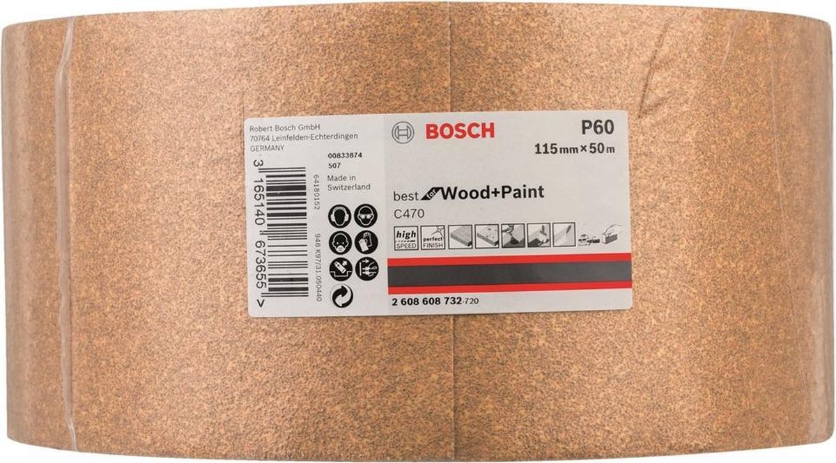 Bosch - Schuurrol papier C470 115 mm x 50 m, 60