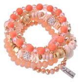 Juleeze Armband Dames 15 cm Meerkleurig Kunststof Rond Armbandjes Sieraden Dames