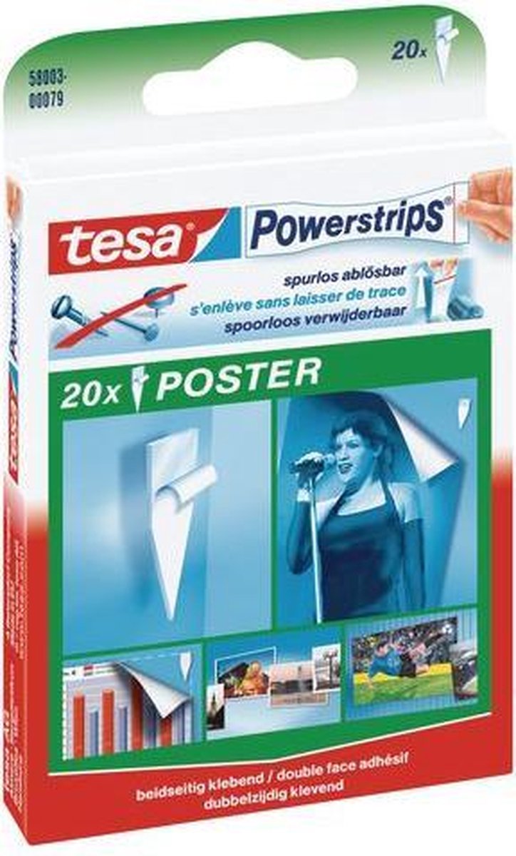 TESA POWERSTRIPS POSTER 20 stuks