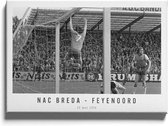 Walljar - NAC Breda - Feyenoord '74 II - Muurdecoratie - Canvas schilderij