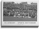 Walljar - FC Utrecht - Sparta Rotterdam '70 - Muurdecoratie - Canvas schilderij