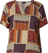 ES&SY Nena Blouse - Brown/Multi-Colour - maat 40