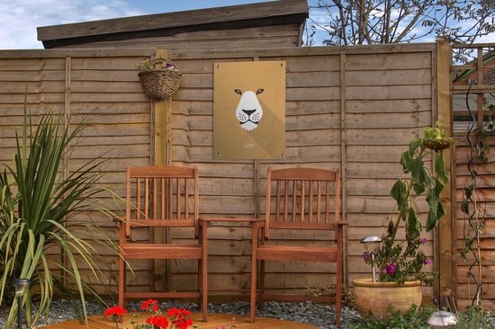 Affiche de jardin portrait d'un lion 30x40 cm - petit - Toile de jardin / Toile d'extérieur / Peintures d'extérieur (décoration de jardin)
