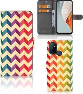 Flip Case pour OnePlus Nord N100 Coque Zigzag Couleur