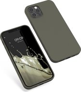 kwmobile telefoonhoesje voor Apple iPhone 12 Pro Max - Hoesje voor smartphone - Back cover in mat olijfgroen